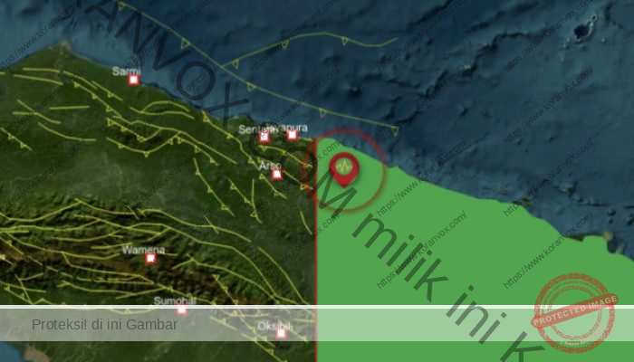 Gempa Dangkal Berkekuatan Magnitudo 5,9 Guncang Keerom, Papua