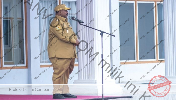 Wagub Papua Pegunungan Pimpin Apel Pagi, Serukan Kepemimpinan yang Berintegritas