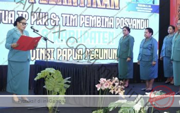 Delapan Ketua TP PKK Kabupaten di Papua Pegunungan Periode 2025-2030 Dilantik