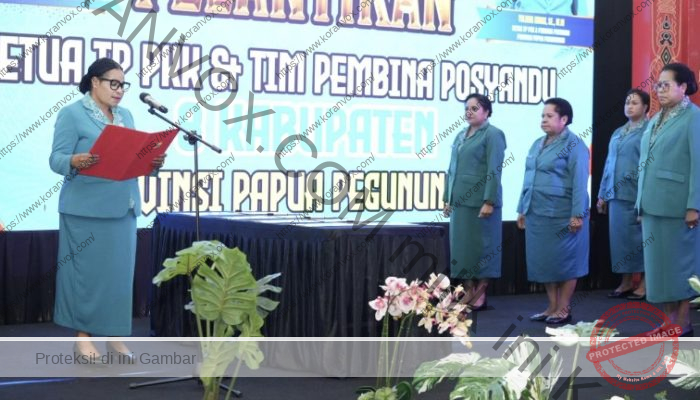 Delapan Ketua TP PKK Kabupaten di Papua Pegunungan Periode 2025-2030 Dilantik