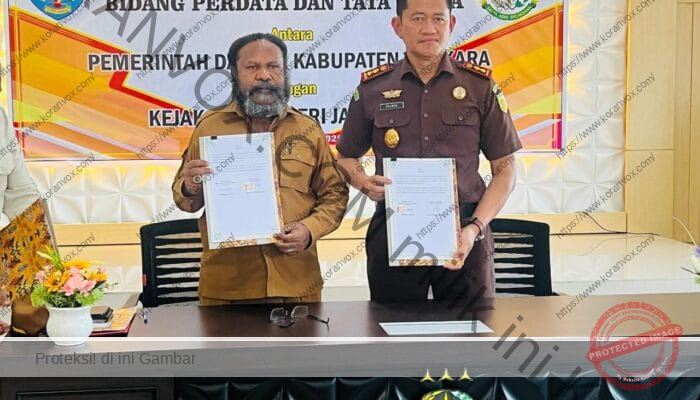 Pemkab Tolikara dan Kejari Jayawijaya Kembali MoU di Bidang Perdata Dan Tata Usaha Negara