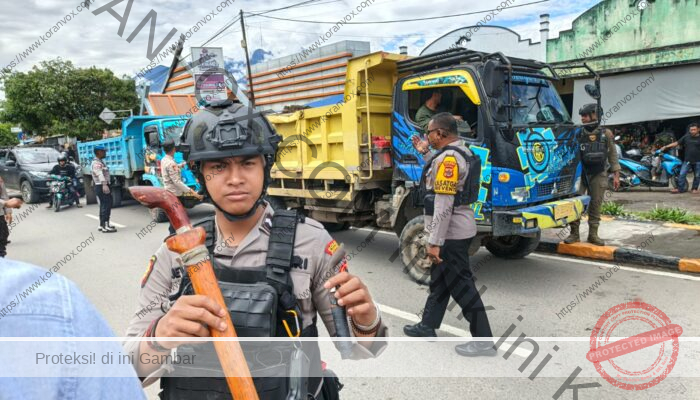 Polres Jayawijaya Gelar Razia Gabungan, Amankan Sajam dan 9 Kendaraan Bermotor
