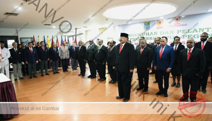 Gubernur John Tabo Resmi Dilantik sebagai Ketua Umum KONI Papua Pegunungan