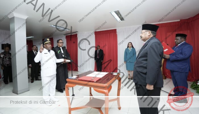 Gubernur John Tabo Lantik Yoas Beon sebagai Bupati Nduga Masa Jabatan 2025–2030