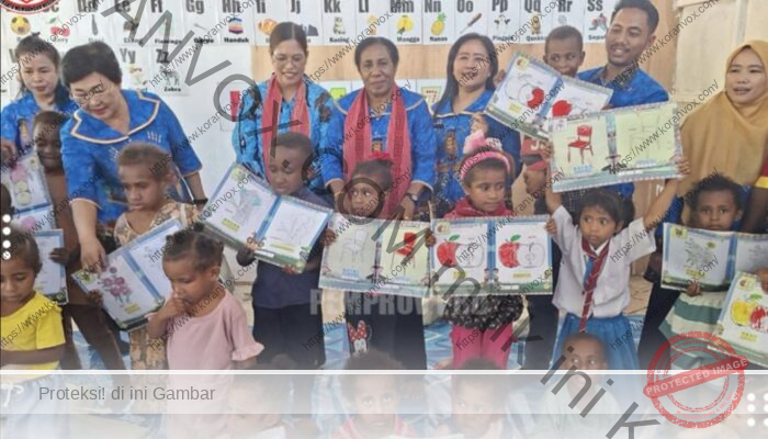 Bunda PAUD Papua Barat Daya Kunjungi Teminabuan, Serahkan Bantuan Alat Bermain