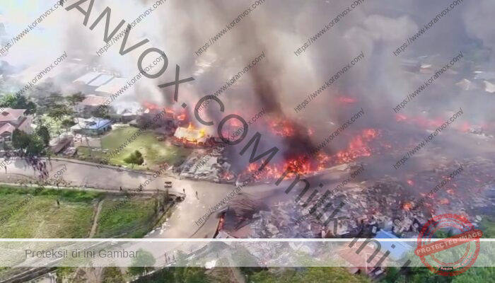 Kebakaran di Karubaga Tolikara Hanguskan 110 Bangunan, Api Berkobar Tiga Jam