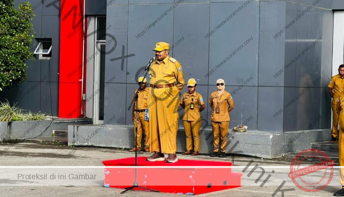 Ini Tiga Poin Utama Arahan Gubernur John Tabo pada Apel ASN