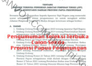 Siapa Calon Sekda Papua Pegunungan Selanjutnya? Pendaftaran Dibuka Mulai Hari Ini!