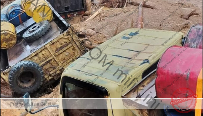 Jalan Trans Papua Jayapura–Wamena Longsor, Belasan Kendaraan Terjebak Lumpur