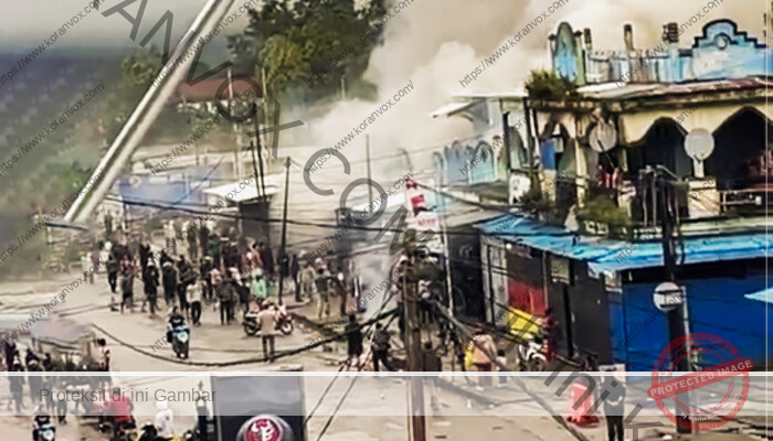 Ada Apa di Jalan Irian? Asap Hitam Membubung Tinggi, Warga Wamena Panik Berhamburan